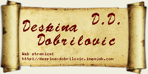 Despina Dobrilović vizit kartica